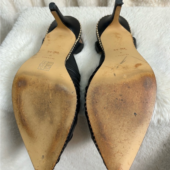 Black leather Coach sling back shoes size 6 - Picture 5 of 6